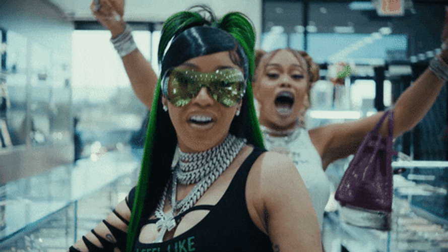 Glorilla Shopping Tongues Out Mocking GIF