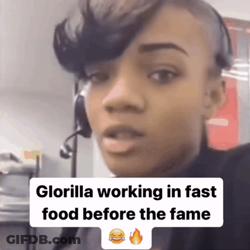Glorilla Working As Restaurant Crew GIF