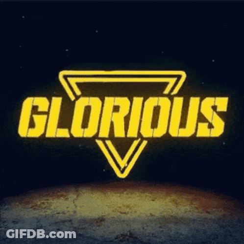 Glorious Word With Planet Background GIF