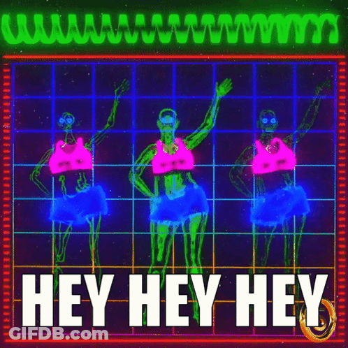 Glow In The Dark Hey Hey Hey Poster GIF