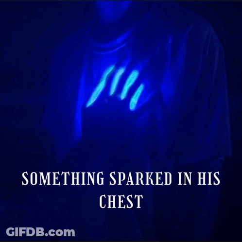 Glow In The Dark T-Shirt Something Sparked In His Chest GIF