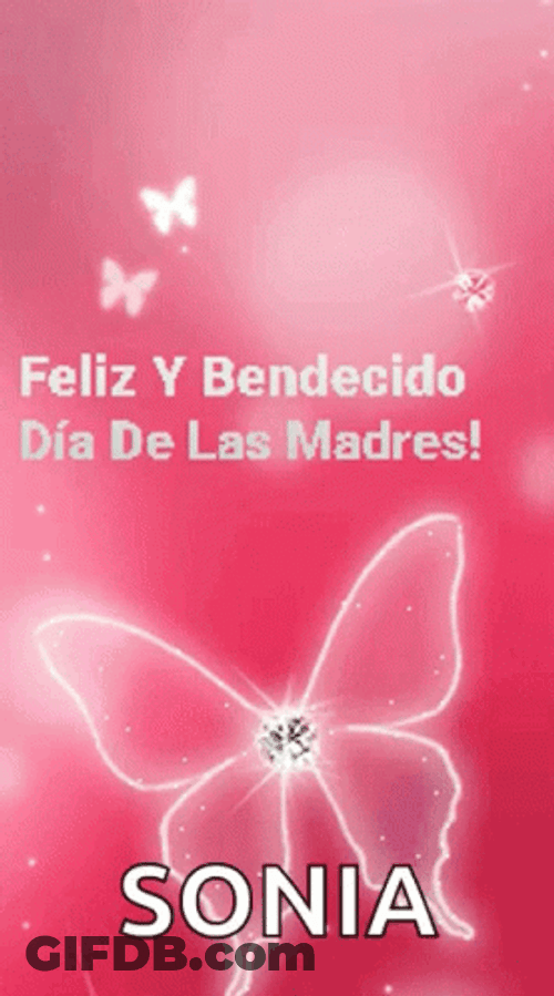 Glowing Butterfly Feliz Dia De Las Madres Amiga GIF