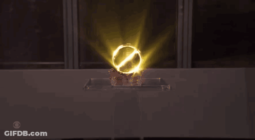 Glowing Circle With Letter E GIF