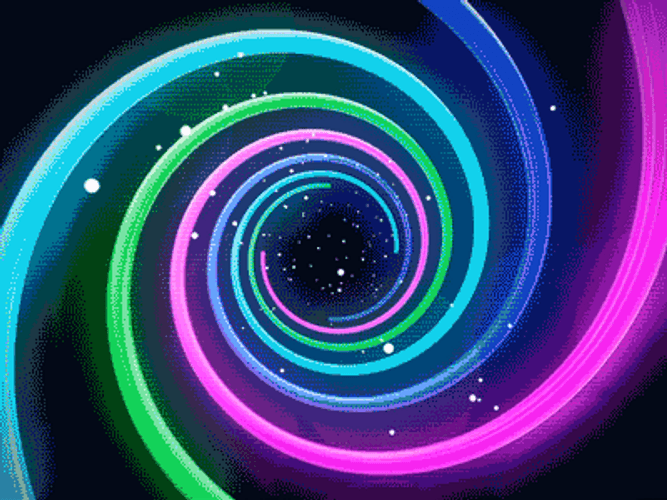 Glowing Colorful Spiral Swirl GIF