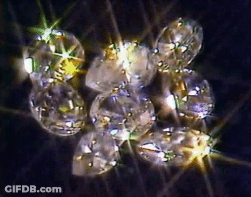Glowing Crystals Close Up GIF