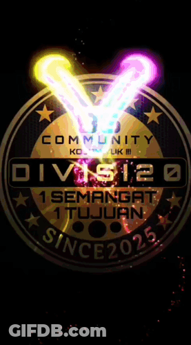 Glowing Emblem Saying Community Division 12 GIF