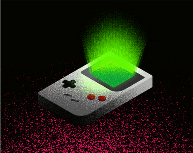Glowing Game Boy Screen GIF