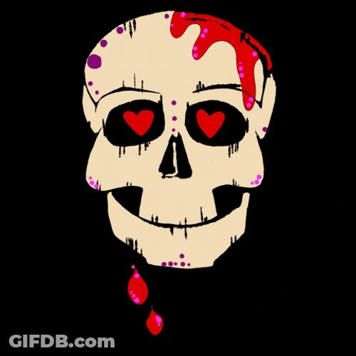 Glowing Heart Eye Jolly Roger GIF