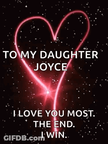 Glowing Heart To My Daughter Joyce I Love You GIF