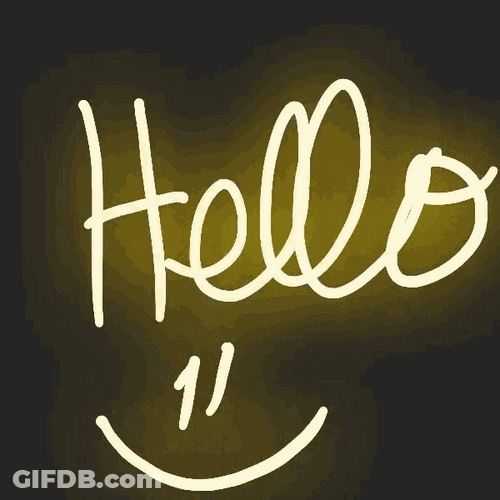 Glowing Hello Smiley GIF