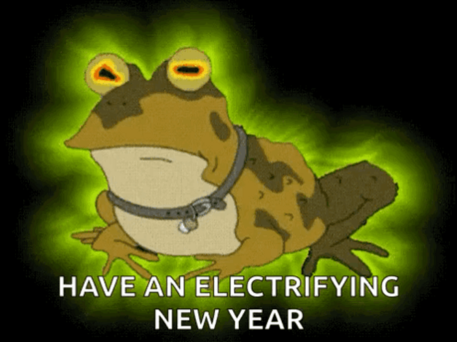 Glowing Hypnotoad Electrifying New Year GIF