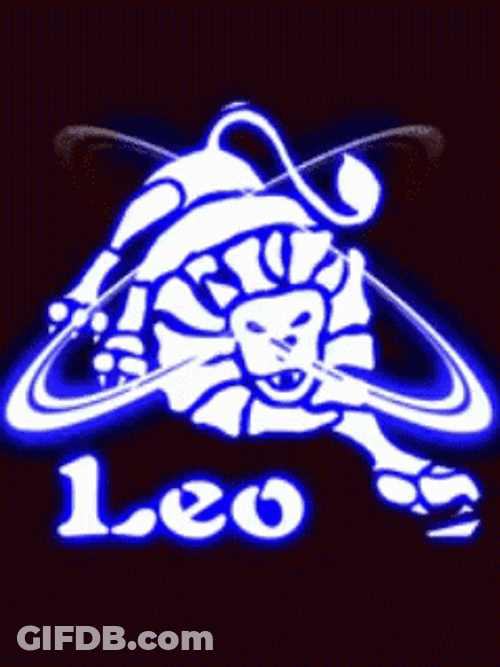 Glowing Leo Zodiac Sign GIF