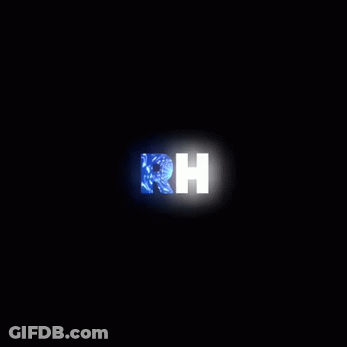 Glowing Letter H On Blue Background GIF