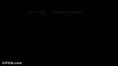 Glowing Letter V On Purple Background GIF