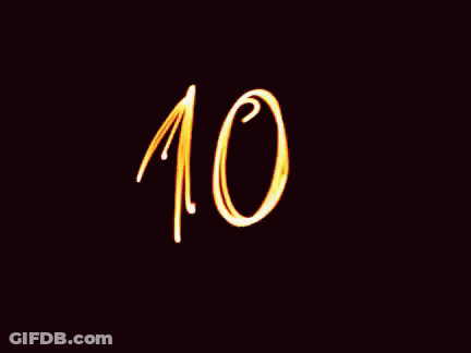 Glowing Number 5 In The Dark GIF
