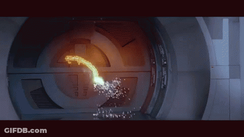 Glowing Object Emerging From Eee Door GIF