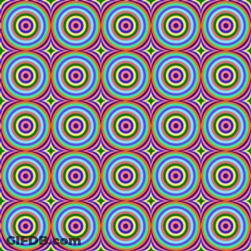 Glowing Optical Illusion Digital Art GIF