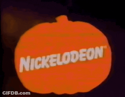 Glowing Pumpkin With Nickelodeon Logo GIF