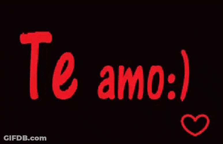 Glowing Spanish Word Te Amo GIF