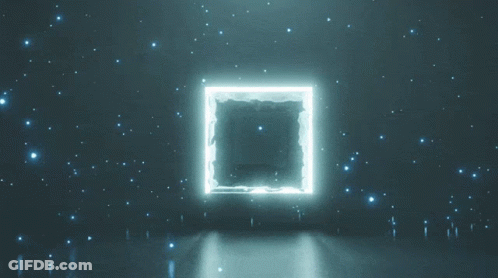Glowing Square At Night GIF
