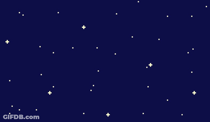 Glowing Stars On Blue Background GIF