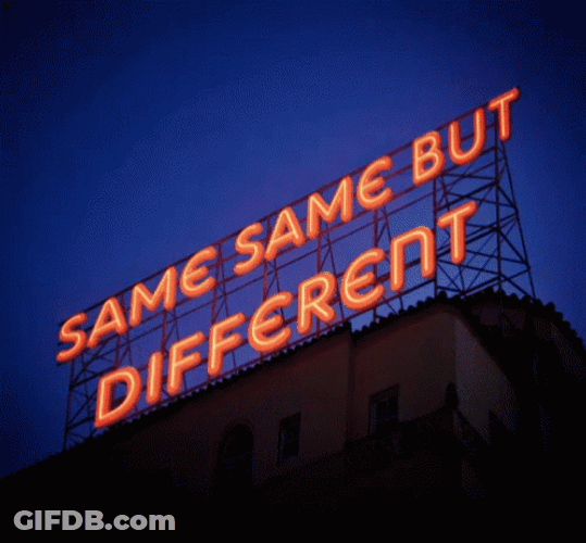 Glowing Text Same Same But Different GIF