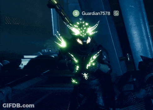 Glowing Video Game Character Guardian GIF