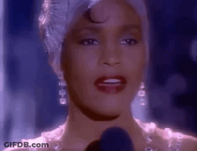 Glowing Whitney Houston Timeless Classic GIF