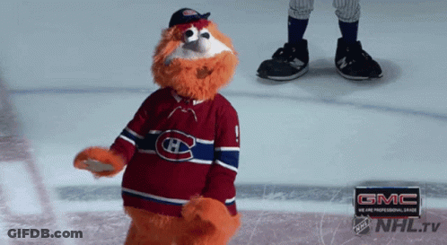 GMC Ad With Hockey Mascot GIF