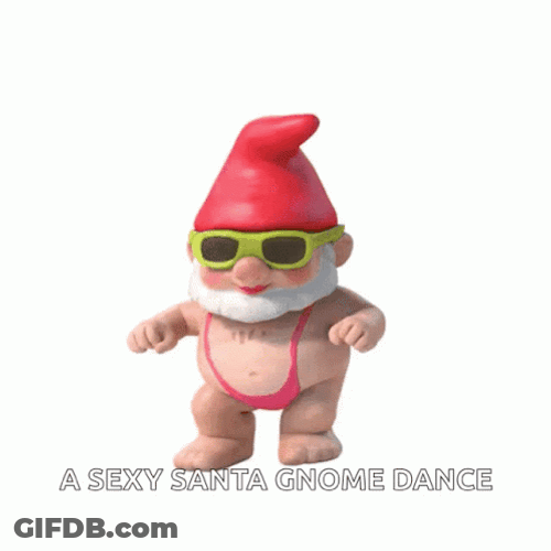 Gnome Christmas Sexy Santa Dance GIF