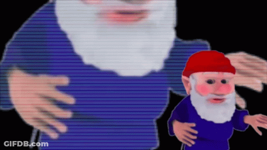 Gnome Glitch Shake Dance GIF