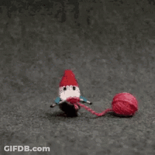 Gnome Mochimochiland Knit Heart GIF