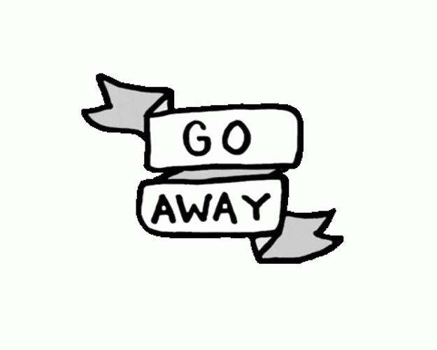 Go Away Sign GIF