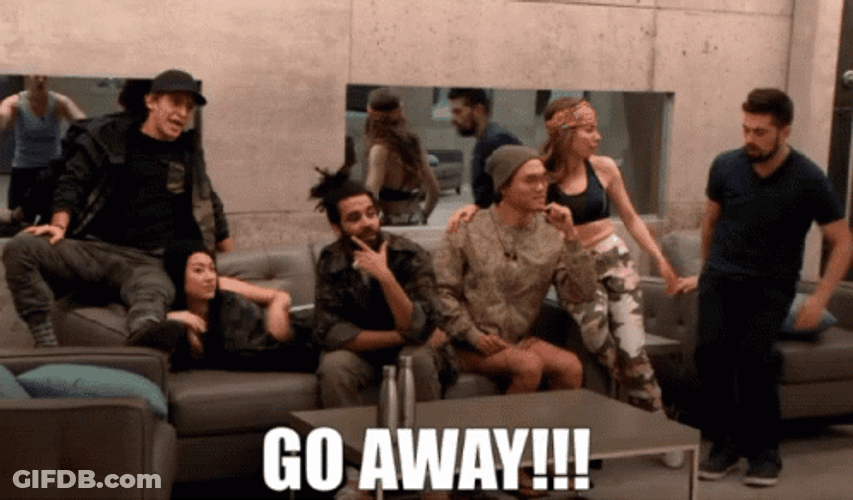 Go Away! You Cant Sit With Us GIF