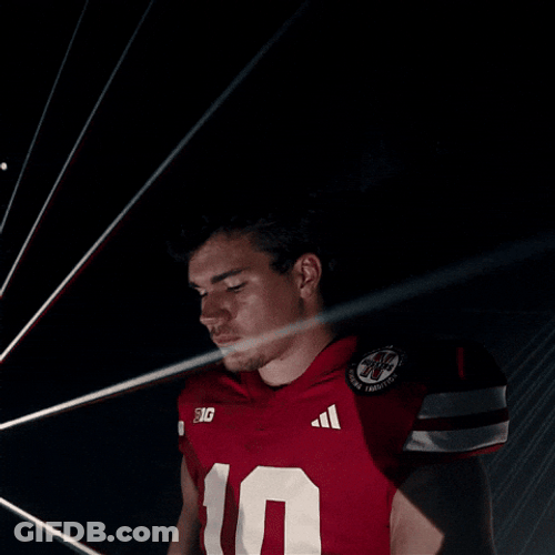 Go Big Red Wears Helmet GIF