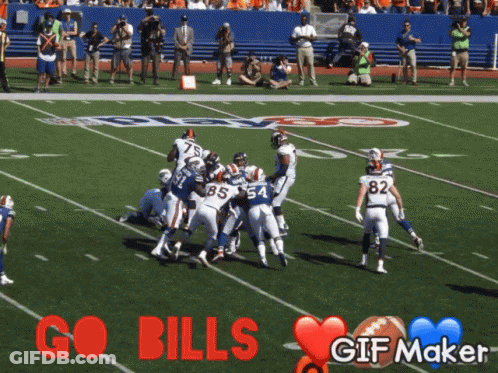 Go Bills Football Game Red Letters GIF