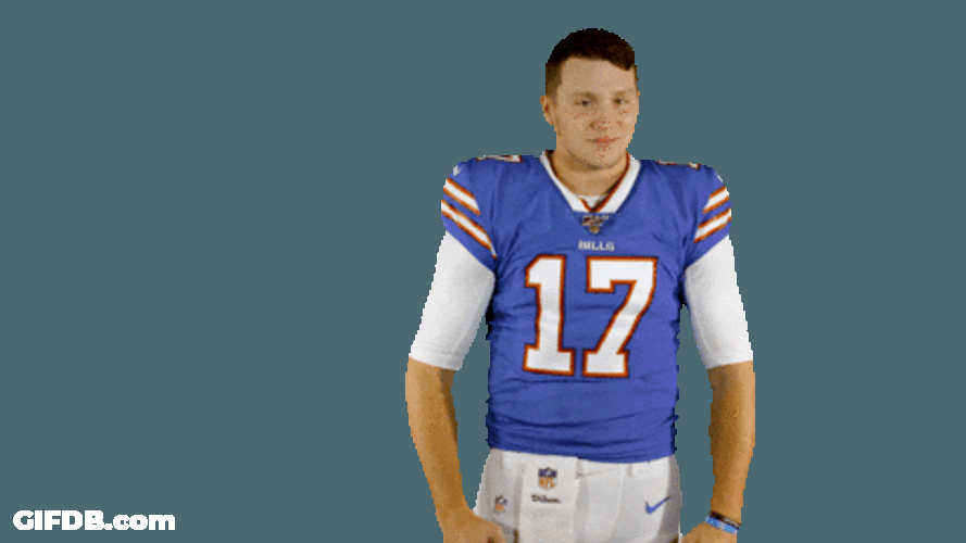 Go Bills Player Flexing Muscle GIF