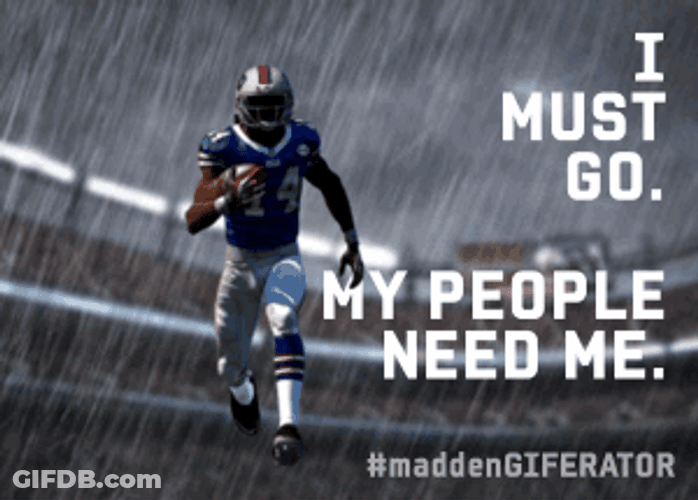 Go Bills Raining 3D GIF