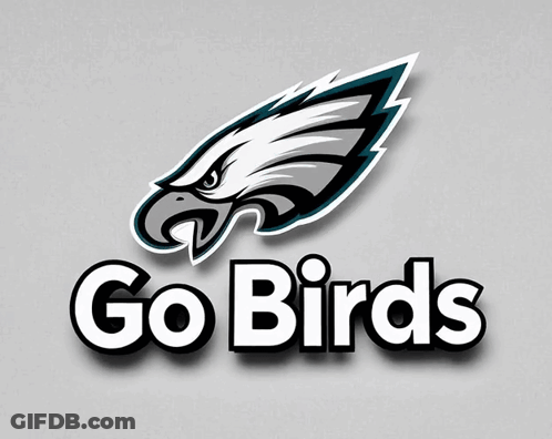 Go Birds Logo With Eagle GIF