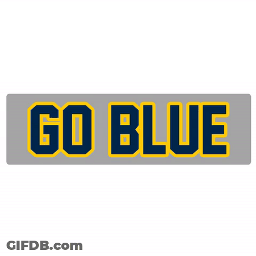 Go Blue Michigan Wolverines GIF