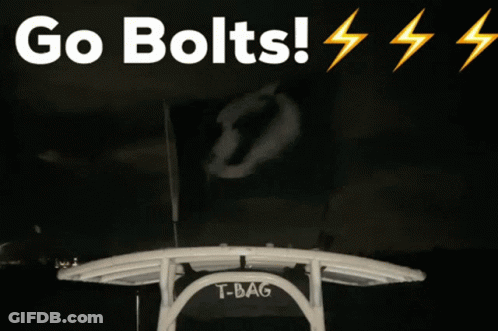 Go Bolts Sign With Lightning Bolts GIF