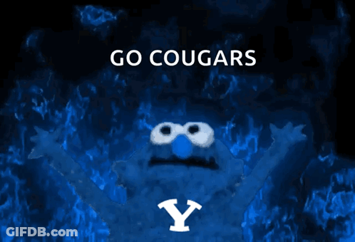 Go Cougars Poster With Elmo GIF
