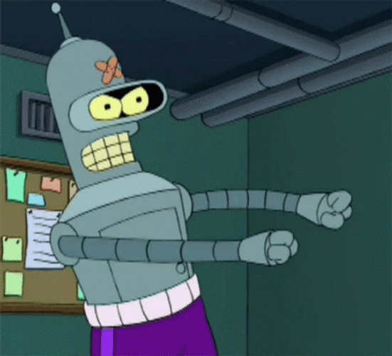 Go Dancing Bender Futurama GIF
