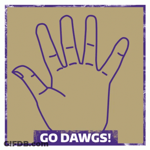 Go Dawgs Finger Sign GIF