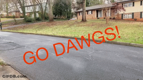 Go Dawgs Sign On Roadside GIF