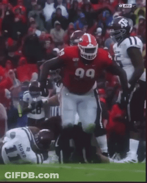Go Dawgs Stomping Jordan Davis GIF