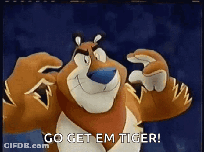 Go Get Em Tony The Tiger GIF