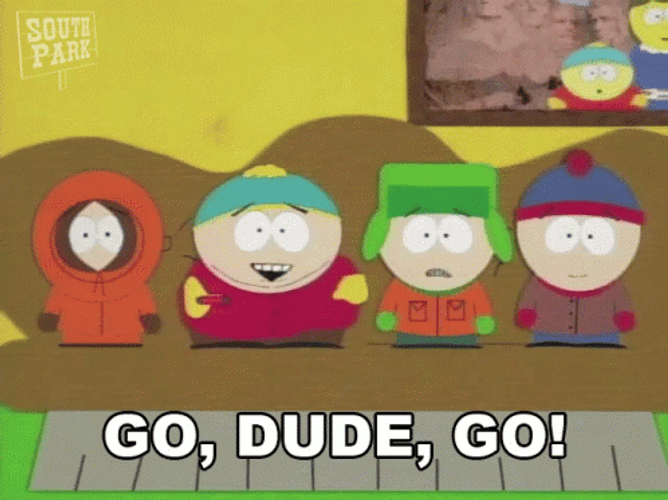 Go Go Go Eric Cartman And His Cheering GIF
