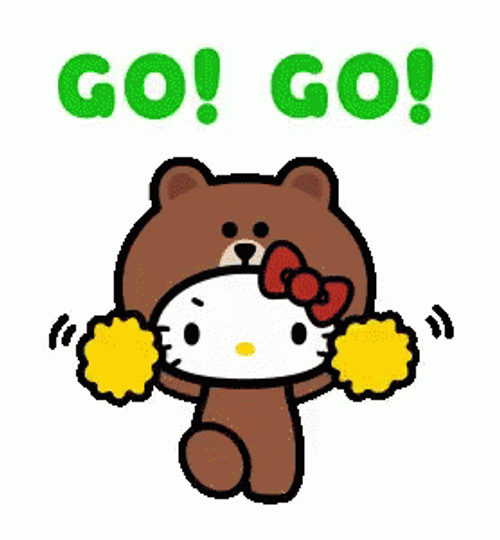 Go Go Go Hello Kitty Cheering GIF