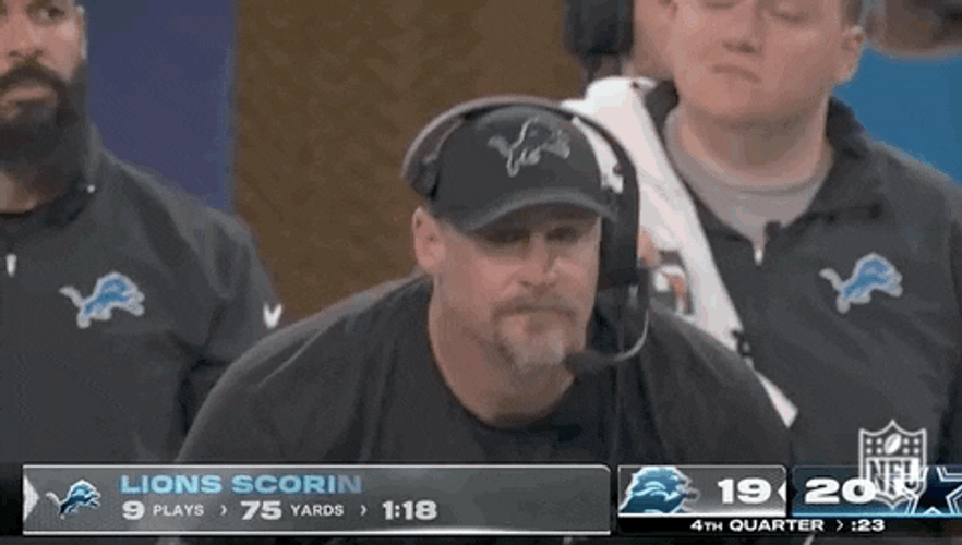 Go Lions Coach Stand Clapping GIF